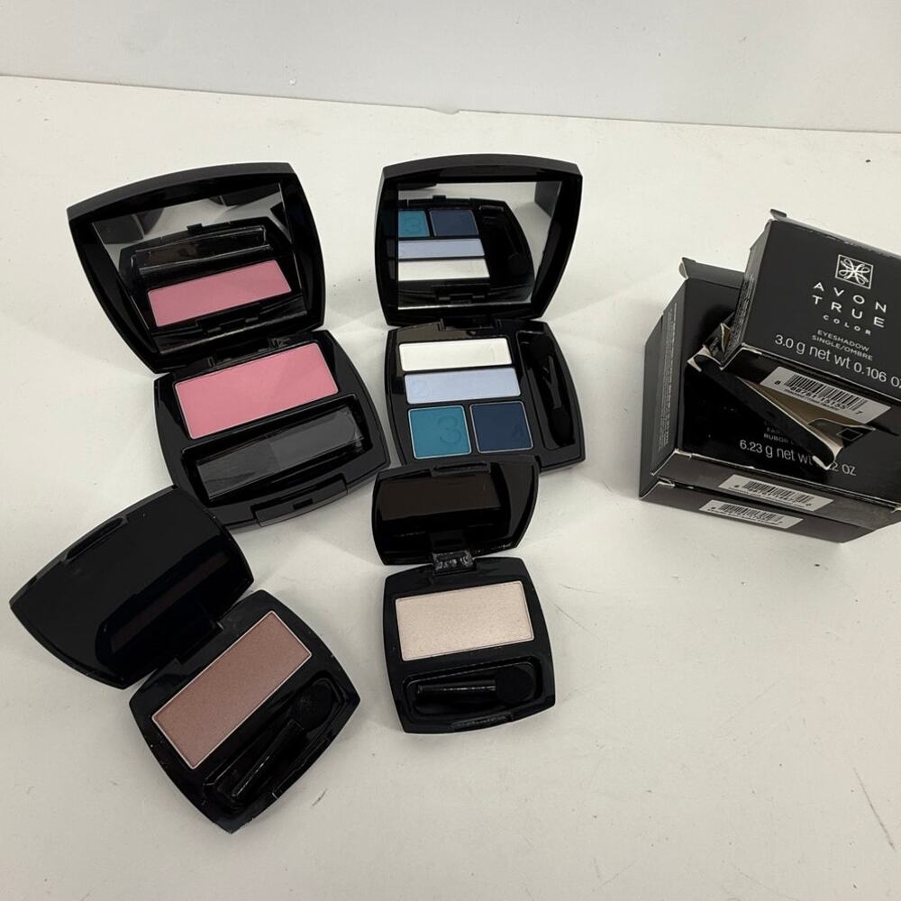 Avon True Color Makeup Lot Eyeshadow Quad Singles Luminous Blush Mauved Pink